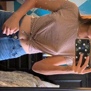 Evene boutique striped crop top